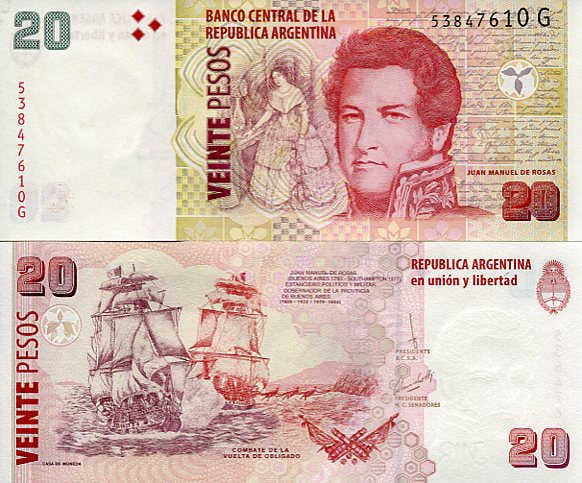 Argentyna 20 Pesos 2016 r. UNC