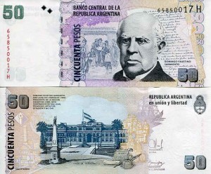 Argentyna 50 Pesos 2014 r. UNC