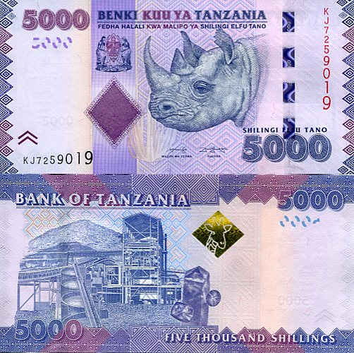 Tanzania 5000 Shillings 2020 r. UNC