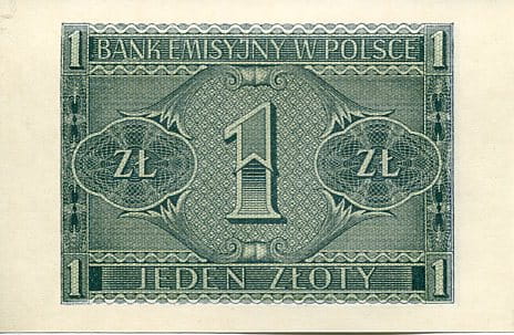 Banknot 1 zł 1941 r.