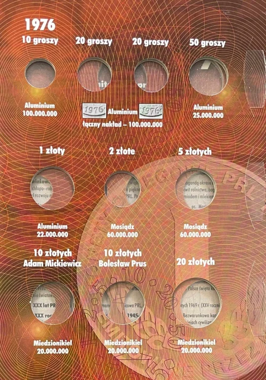 Album E-hobby na monety obiegowe PRL 1973 - 1977 r. III Tom Strona 4