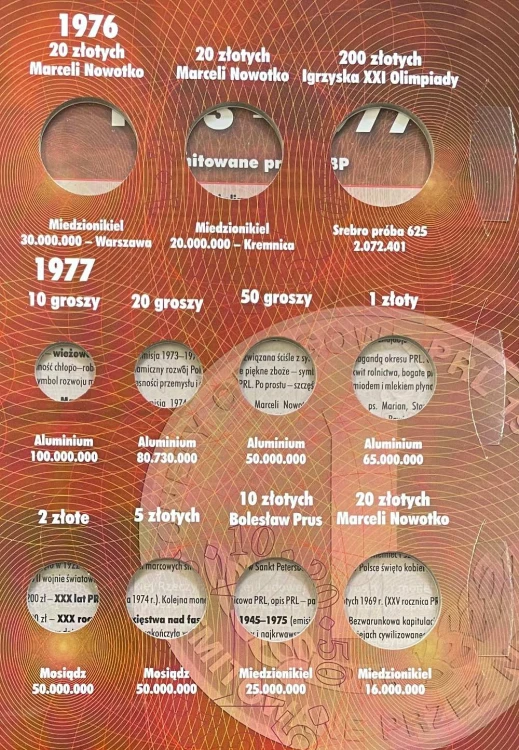 Album E-hobby na monety obiegowe PRL 1973 - 1977 r. III Tom Strona 5