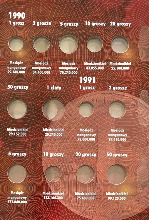 Album E-hobby na monety obiegowe IIIRP 1995 - 1997 r. II Tom Strona 1