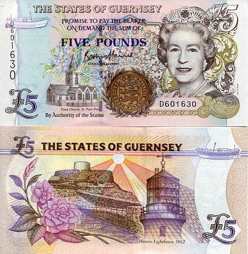 Guernsey 5 Pounds 2023 r. UNC