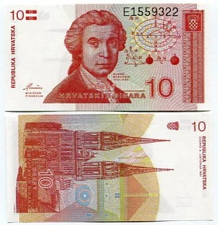 Chorwacja 10 Dinara 1991 r. UNC