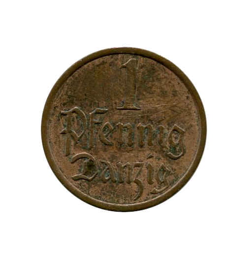 Wolne Miasto Gdańsk 1 Pfennig 1937 r.