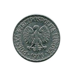 Polska 1 Złoty 1976 r. b.z.