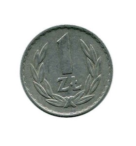 Polska 1 Złoty 1975 r. b.z.