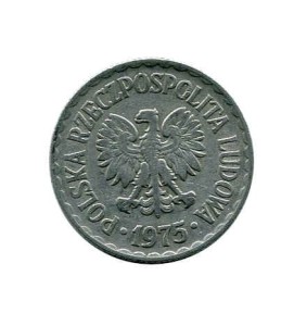 Polska 1 Złoty 1975 r. b.z.