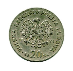 Polska 20 Złotych Marceli Nowotko 1974 r.