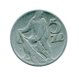 Polska 5 Złotych z rybakiem 1959 r.