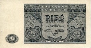 Banknot Polska 5 Złotych 1946 r.