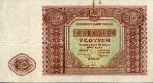 Banknot Polska 10 Złotych 1946 r.