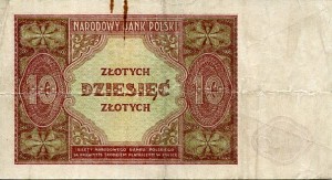 Banknot Polska 10 Złotych 1946 r.