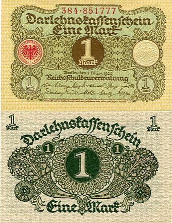 Niemcy 1 Mark 1920 r. UNC