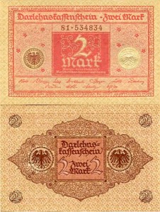 Niemcy 2 Mark 1920 r. UNC