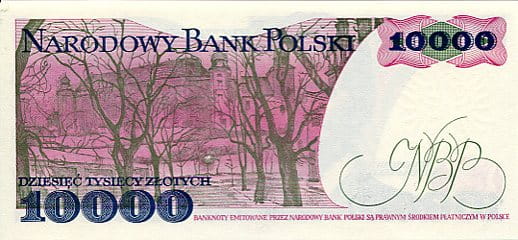 Banknot Polska 10 000 Złotych 1988 r.