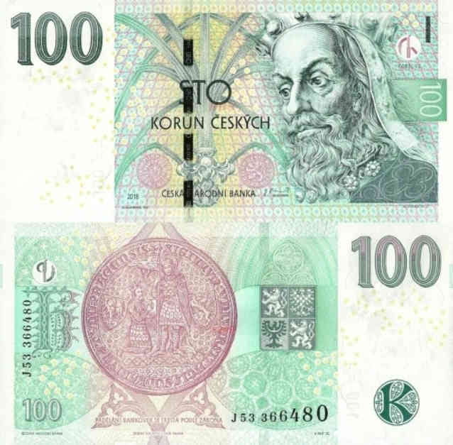 Czechy 100 Koron 2018 r. UNC