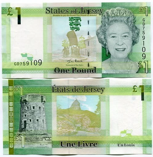 Jersey 1 Funt 2010 r. UNC