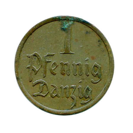 Wolne Miasto Gdańsk 1 Pfennig 1937 r.