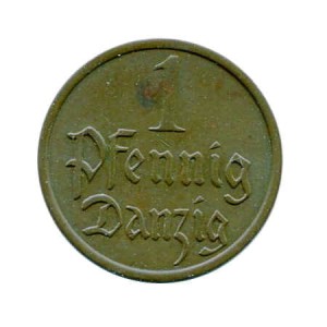 Wolne Miasto Gdańsk 1 Pfennig 1937 r.