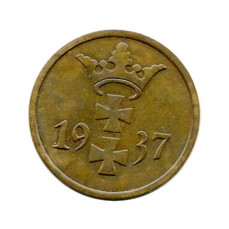 Wolne Miasto Gdańsk 1 Pfennig 1937 r.