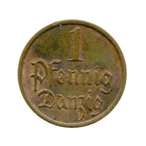 Wolne Miasto Gdańsk 1 Pfennig 1937 r.