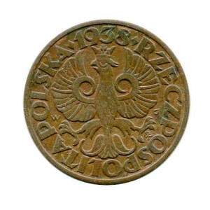 Polska 5 Groszy 1938 r.