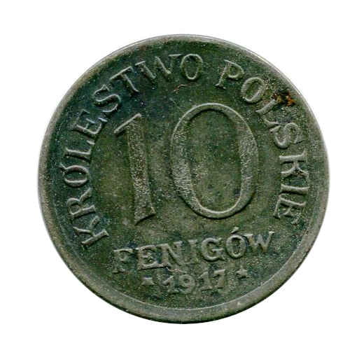 Królestwo Polskie 10 Fenigów 1917 r.
