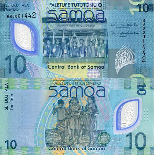 Samoa 10 Tala 2024 r. UNC Polimer
