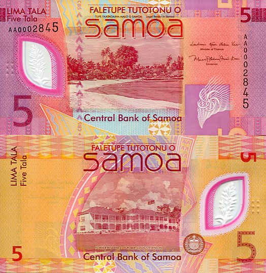 Samoa 5 Tala 2023 r. UNC Polimer