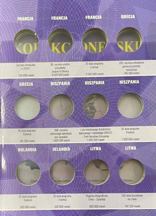 Album E-hobby na monety 2 Euro 2022 r. Tom XII Strona 2