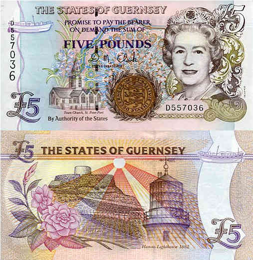 Guernsey 5 Pounds 1996 r. UNC