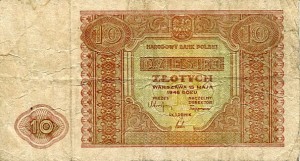 Banknot Polska 10 Złotych 1946 r.