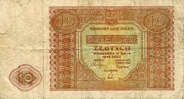 Banknot Polska 10 Złotych 1946 r.