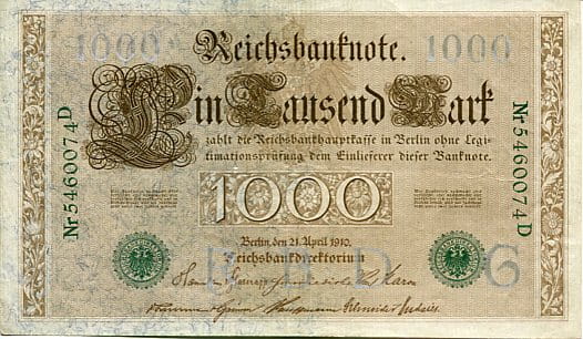 Niemcy 1000 Marek 1910 r. D