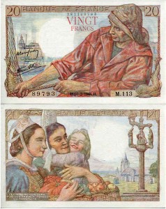 Francja 20 Francs 1943 r. UNC