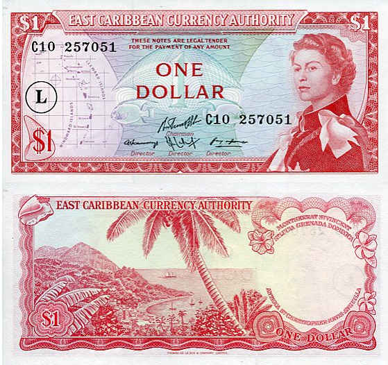 Karaiby Wschodnie 1 Dolar 1965 r. UNC