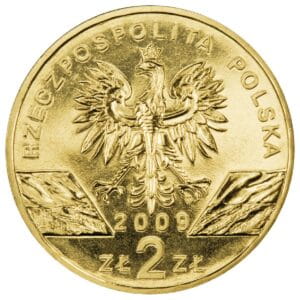 2 zł 2009 r. Zwierzęta Świata - Jaszczurka zielona