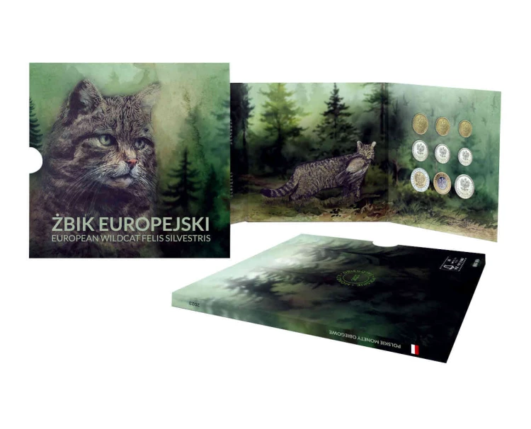 Menniczy zestaw monety obiegowe w etui 2023 r. Żbik