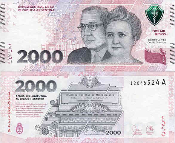 Argentyna 2000 Pesos 2023 r. UNC