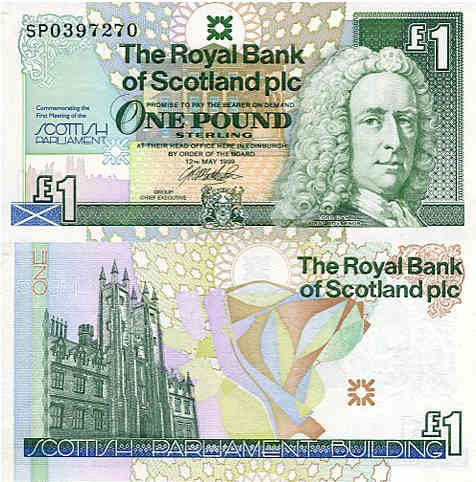 Szkocja 1 Pound 1999 r. UNC