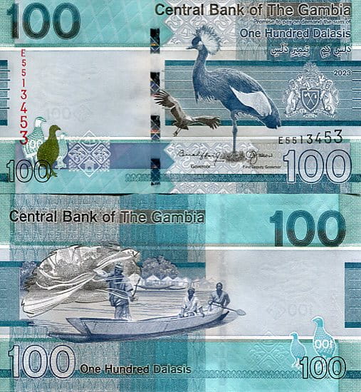 Gambia 100 Dalasis 2023 r. UNC