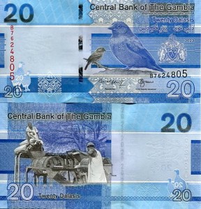 Gambia 20 Dalasis 2023 r. UNC