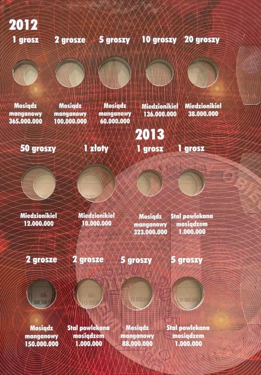 Album E-hobby na monety obiegowe IIIRP 2012 - 2015 r. V Tom Strona 1