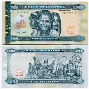 Erytrea 20 Nakfa 2012 r. UNC