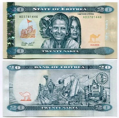 Erytrea 20 Nakfa 2012 r. UNC