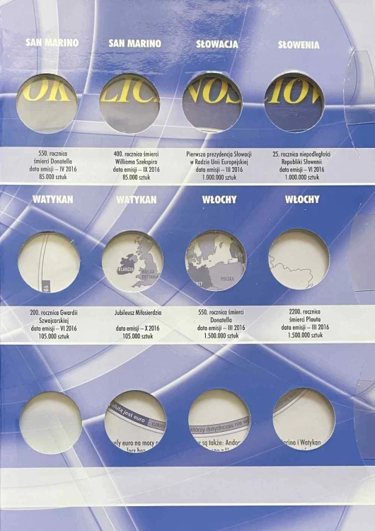 Album E-hobby na monety 2 Euro 2016 r. Tom VI Strona 3
