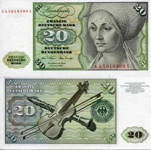 Niemcy RFN 20 Marek 1970 r. UNC