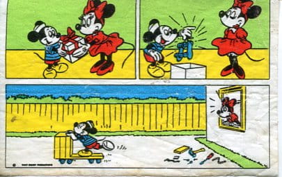 Historyjka z gumy Donald Myszka Minnie i Wrotki